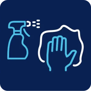 Premium towels and cleaning spray